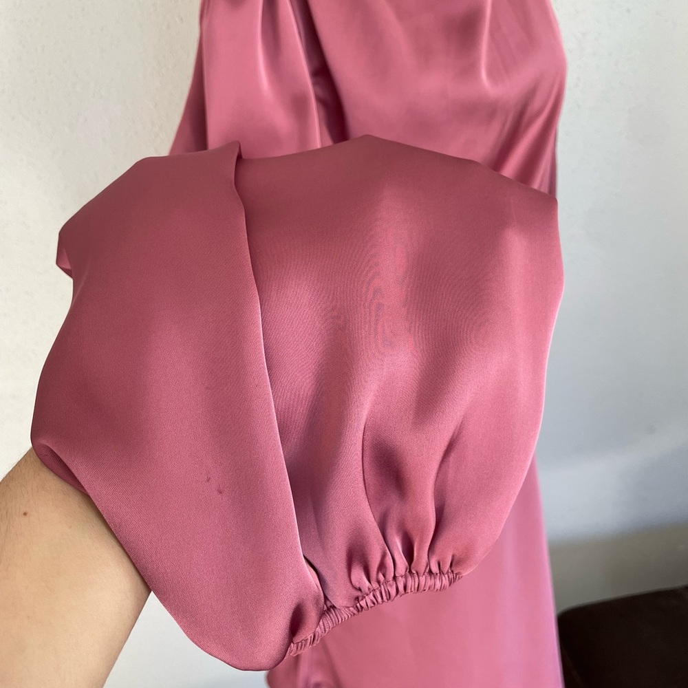KOU NAI Elegant Long Sleeve Mauve Dress size XL - Picture 7 of 12